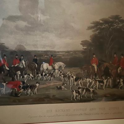 Sir Richard Sutton & The Quorn Hounds Framed and Matted Print (UB-MK)