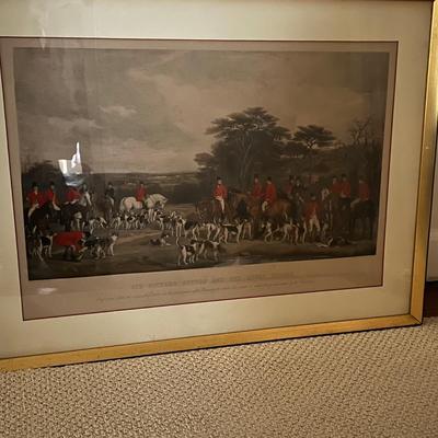 Sir Richard Sutton & The Quorn Hounds Framed and Matted Print (UB-MK)