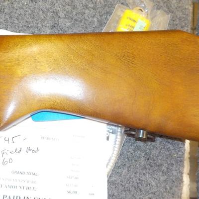 Marlin Glenfield Mod. 25 22 cal. LR/ with scope. est $150 to $300.