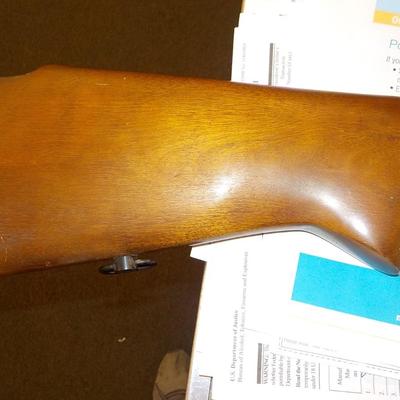 Marlin Glenfield Mod. 25 22 cal. LR/ with scope. est $150 to $300.