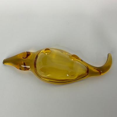 -87- VIKING | Amber Alligator Ash Tray