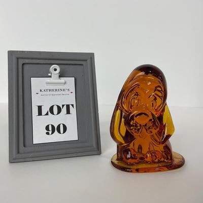 -90- VIKING | Mid Century Amber Hound Dog