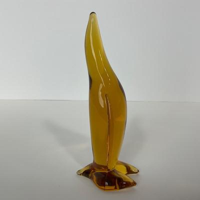 -92- VIKING | Mid Century Amber Penguin Figure