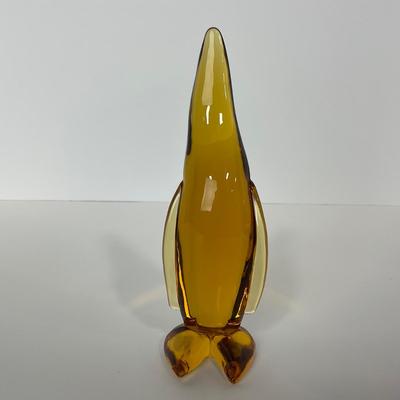 -92- VIKING | Mid Century Amber Penguin Figure