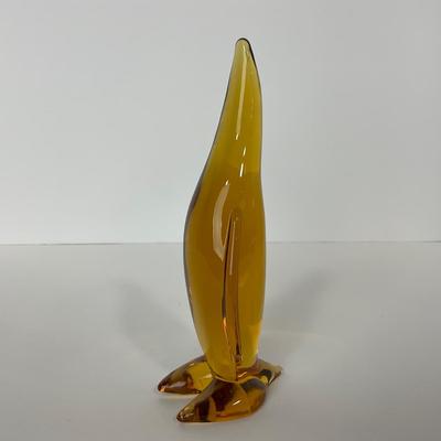 -92- VIKING | Mid Century Amber Penguin Figure