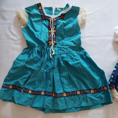 Vintage Girl's Folk Style Dresses (UB3-BBL)