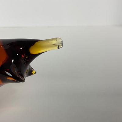 -97- UNMARKED | Amber Mouse Paperweight