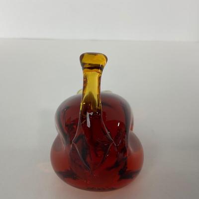 -97- UNMARKED | Amber Mouse Paperweight