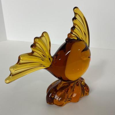 -99- VIKING | Mid Century Epic Amber Angel Fish