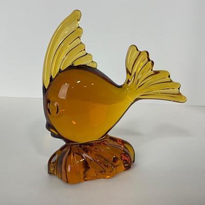 -99- VIKING | Mid Century Epic Amber Angel Fish