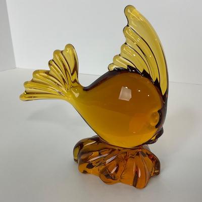 -99- VIKING | Mid Century Epic Amber Angel Fish