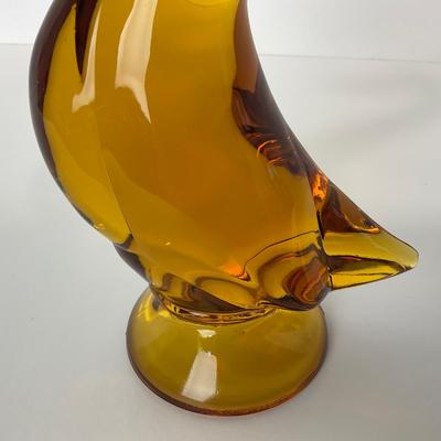 -100- VIKING | Mid Century Epic Amber Duck | Curved Neck