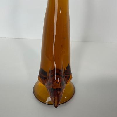 -101- VIKING | Mid Century Epic Amber Duck | Stretched Neck