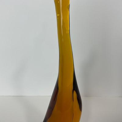 -101- VIKING | Mid Century Epic Amber Duck | Stretched Neck