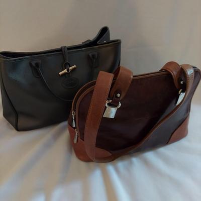 Chiarini and Longchamp Leather Purses (UB3-BBL)