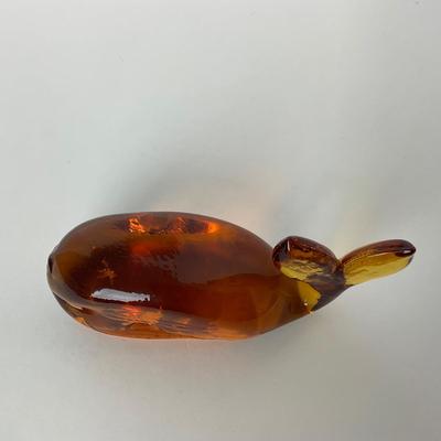 -105- VIKING | Amber Glass Whale