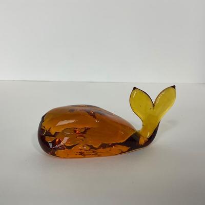 -105- VIKING | Amber Glass Whale