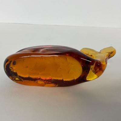 -105- VIKING | Amber Glass Whale