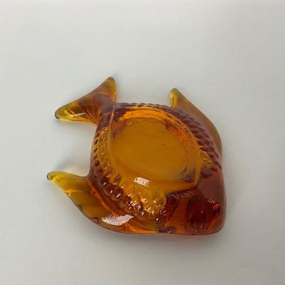 -106- VIKING | Amber Fish Ash Tray