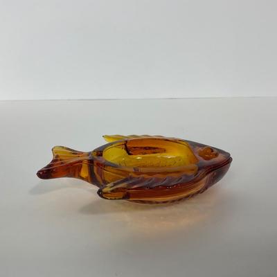 -106- VIKING | Amber Fish Ash Tray