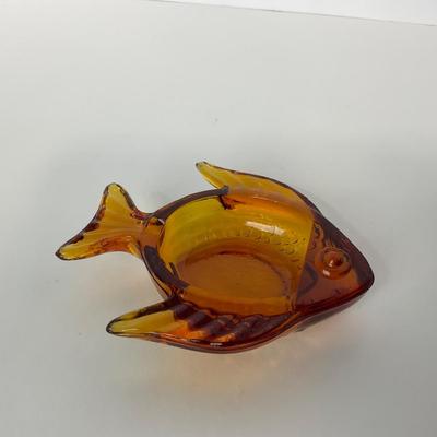 -106- VIKING | Amber Fish Ash Tray