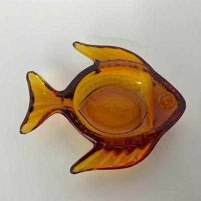 -106- VIKING | Amber Fish Ash Tray