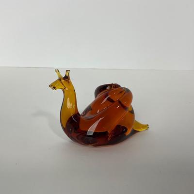 -107- PILGRIM | Amber Snail Paperweight