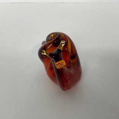 -107- PILGRIM | Amber Snail Paperweight