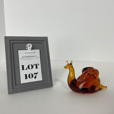 -107- PILGRIM | Amber Snail Paperweight