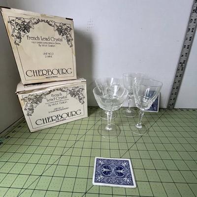 French Lead Crystal - Wine and Champagne Glasses