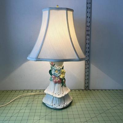 Ceramic Floral Desk Lamp