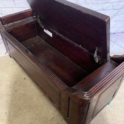 Cherry Wood Chest with Cushion