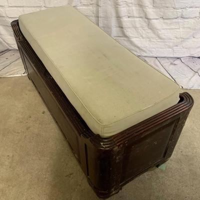 Cherry Wood Chest with Cushion