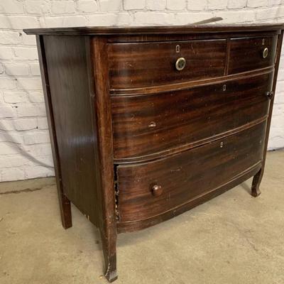 Antique Wooden Dresser - 4 Drawers