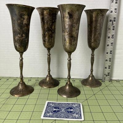 Silver Plated Champagne Goblets