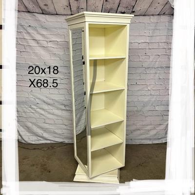  Rotating Bookcase with Mirror