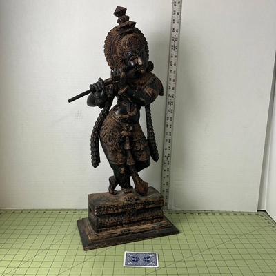 Vintage Krishna with Flute Statue