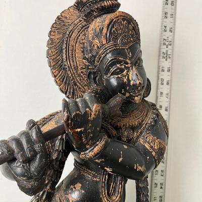 Vintage Krishna with Flute Statue