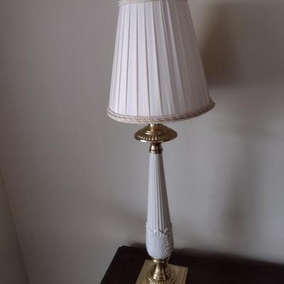 Pair of Matching Lenox by Quoizel Porcelain Post Table Lamps