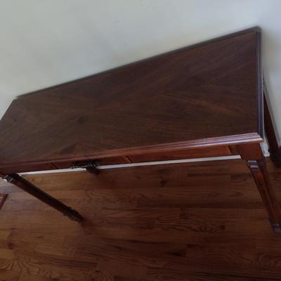 Vintage Solid Wood Mersman Sofa Table with Faux Drawer