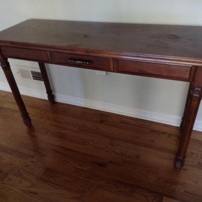 Vintage Solid Wood Mersman Sofa Table with Faux Drawer