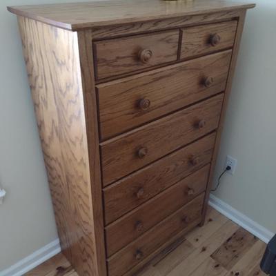 Wood Finish Two Over Five Dresser