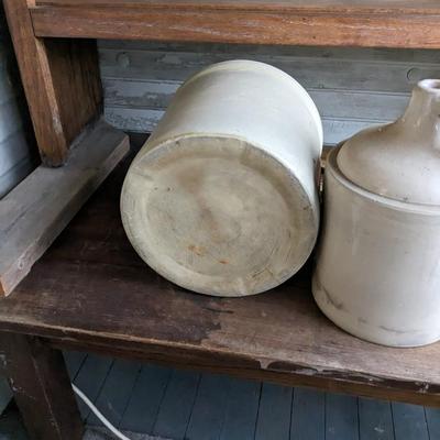 Vintage Western Stoneware Maple Leaf 4 Gallon Crock