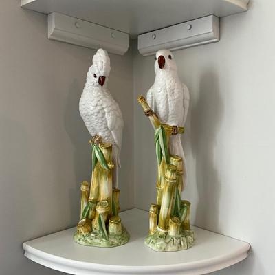 171 Pair of Vintage Italian Pottery Birds
