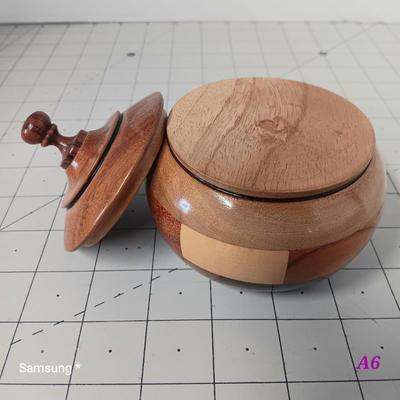 Wooden Decorative Pot with Lid
