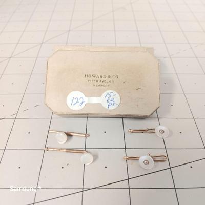 White Pearly Cufflinks