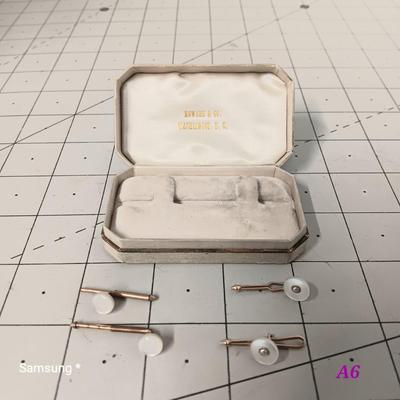 White Pearly Cufflinks
