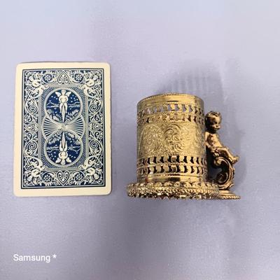 Antique Brass Toothpick Holder