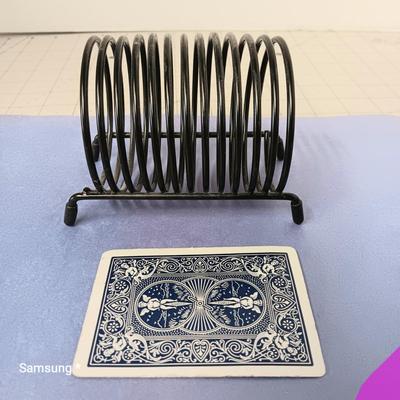 Black Metal Coil Desktop Letter/File Holder - Black 