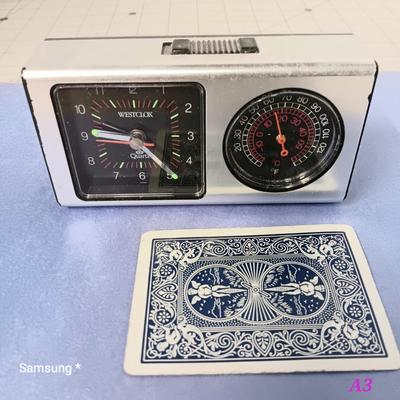 Vintage Westclox Analog Clock and Thermostat